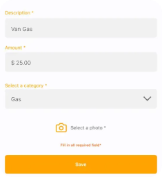 total spent & menu